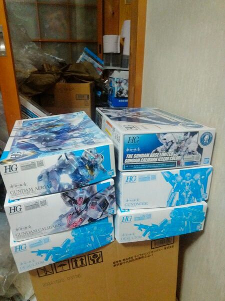 HGガンダムキャリバーンクリア&HGパーメットスコア5HGエアリアルパーメットスコア6 HGガンドノードHGデスルター2個