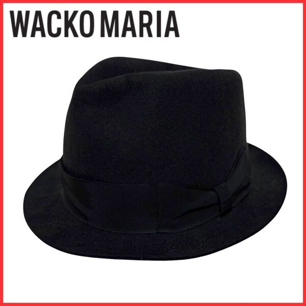 WACKO MARIA 東京HAT ROCKERS ワコマリア ロッカーズ 中折れ リボン ウール ハット 帽子 キャップ 黒 L