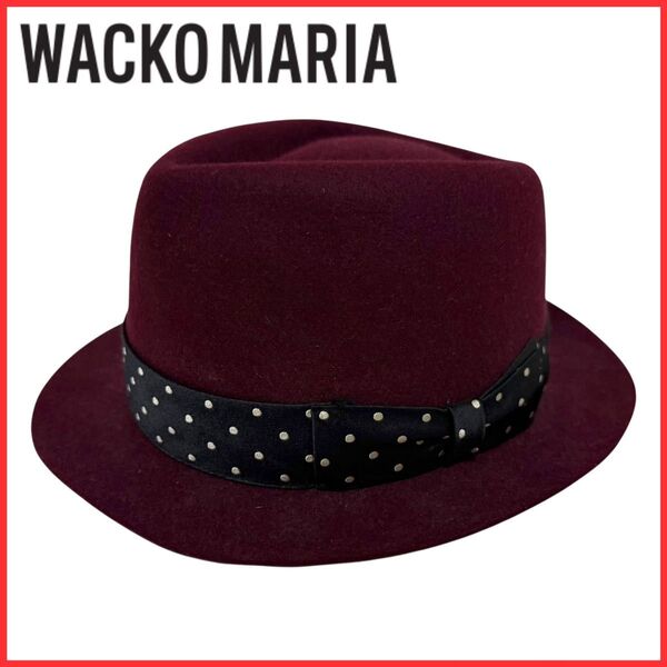 WACKO MARIA 東京HAT ROCKERS ワコマリア ドット 中折れ ラビットファー ウール ハット 帽子 ボルドー L
