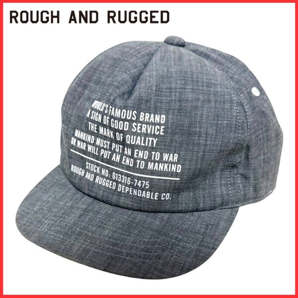 ROUGH AND RUGGED ラフアンドラゲッド ロゴ プリント キャップ 帽子 グレー