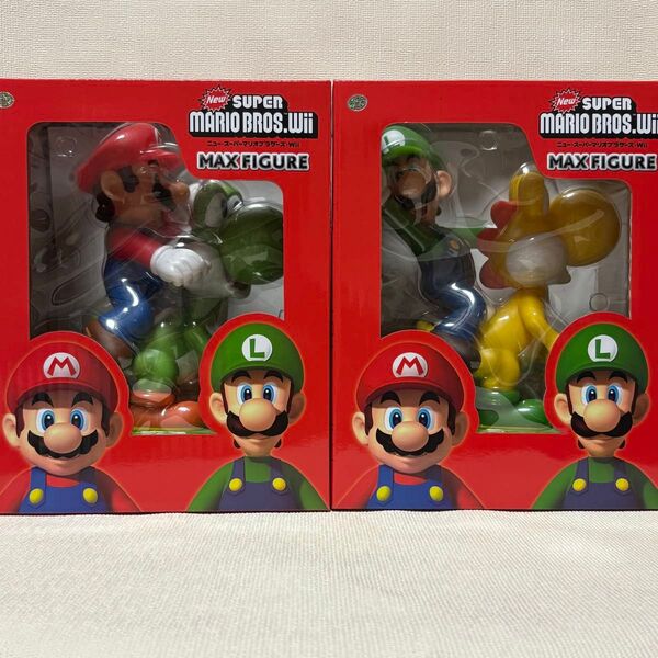 New SUPER MARIO BROS Wii MAX FIGURE 2種 マリオ ルイージ ヨッシー マックス フィギュア