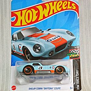 HotWheels HW RACE DAY SHELBY COBRA "DAYTONA" COUPE No.5/10ミニカー