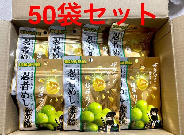 UHA味覚糖 忍者めし 金の鎧 マスカット味 50袋 新品未開封