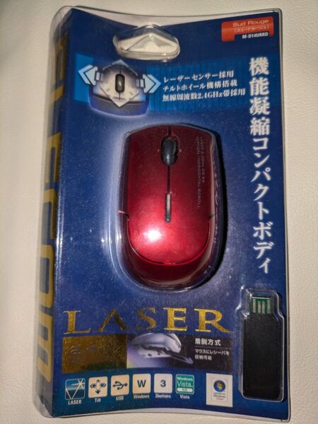 《訳あり未使用》ELECOM エレコム レーザーマウス 2.4GHz LASER 3button mouse ワイヤレスマウス
