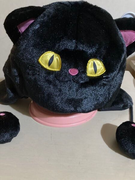 光る 黒猫 被り物 ハロウィン 帽子 コスプレ 猫