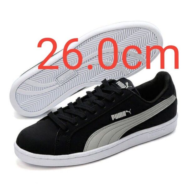 PUMA プーマ スマッシュ バックユニセックス 26.0cm ブラック×グレー