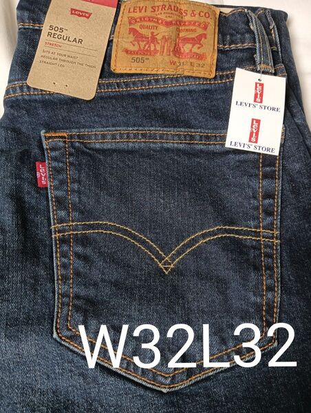 リーバイス 505(TM) レギュラーフィット インディゴ SEQUOIA メンズ W32L32l10