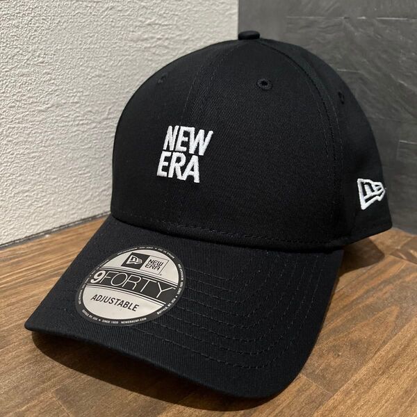 ニューエラ NEW ERA ロゴキャップ ブラック ホワイトロゴ 9FORTY