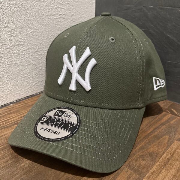 ニューエラ NEW ERA NY ニューヨークヤンキース カーキ ホワイトロゴ 9FORTY