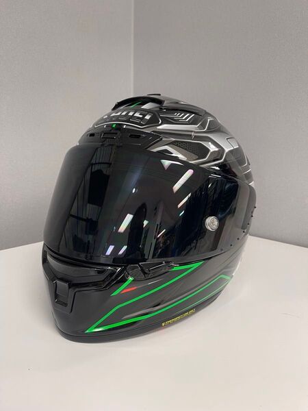 X-14 AERODYNE X-FOURTEEN TC4 エアロダイン GREENSILVER ヘルメットSHOEI 送料込み!