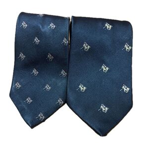 POLO ネクタイ 二本セット ネイビー 国産品 絹100%