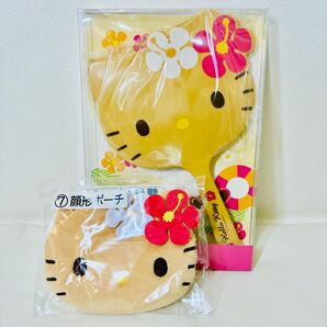 【新品・未開封】Sanrioサンリオ当りくじ ハローキティ当りくじ キティくじ ⑥手鏡 ⑦顔形ポーチ 2点セット