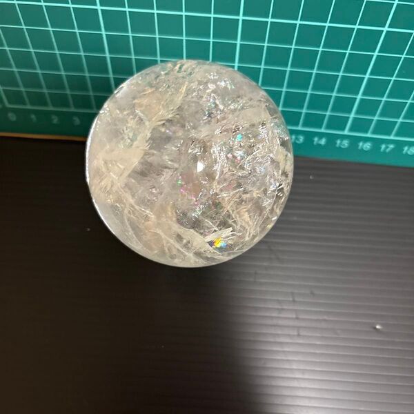 水晶玉 レインボー インテリア 置物