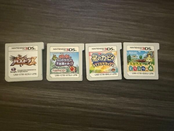 3DS ソフト 4点 セット 星のカービィ どうぶつの森 太鼓の達人 ニンテンドー 3ds ソフトのみ