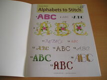 洋書・クロスステッチ・Alphabets to Stitch・Leisure Arts社のアルファベットのデザイン集です_画像4