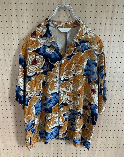 JieDa 22SS HUNDRED TIGER PANEL SHIRT S/S タイガーパネルシャツ ジエダ 百虎 アロハシャツ
