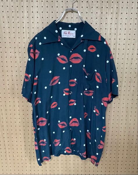 Aloha Blossom Kiss Aloha Shirts アロハブロッサム アロハシャツ オープンカラー キスマーク ドット