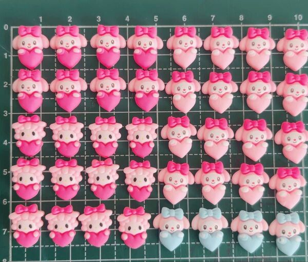 サンリオ風 メロ ネイルパーツ ネイパ マイメロ風 セルフネイル ハート ピンク キャラクター マット