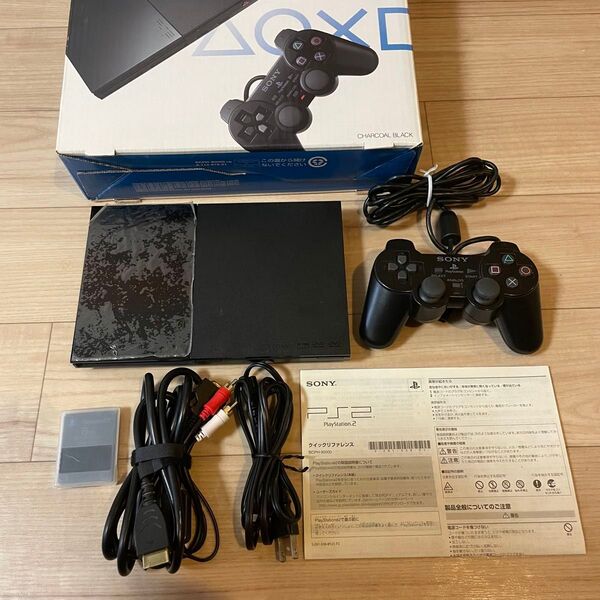 PS2 本体 SCPH-90000 チャコールブラック SONY プレイステーション2 Playstation2 箱説明書付き