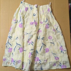 花柄スカート イエロー系 春夏 Mサイズ