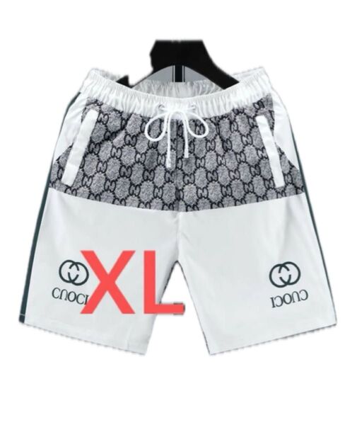 ブランド ハーフパンツ XL Gモノグラムロゴ メンズ ホワイト