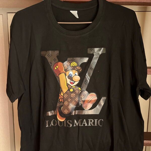Tシャツ 3XL 黒 ブラック ロゴLOUIS/M