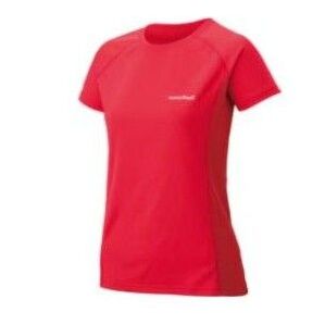 mont-bell モンベル ピ ンク ウイックロン クール Tシャツ Ladies M 吸汗速乾 即乾 ストレッチ UV