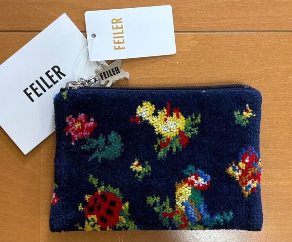 【新品タグ付き】フェイラー ハイジ ネイビー ティッシュポーチ