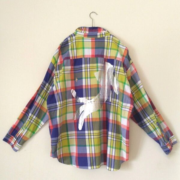 美品 niko and ...×tsumori chisato ニコアンド ツモリチサト コラボ チェックシャツ 3 M ネコ