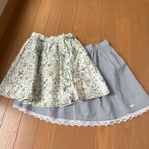 タルティーヌエショコラ Tartine et Chocolat フレアスカート2点セット 120cm オマケ 子供服