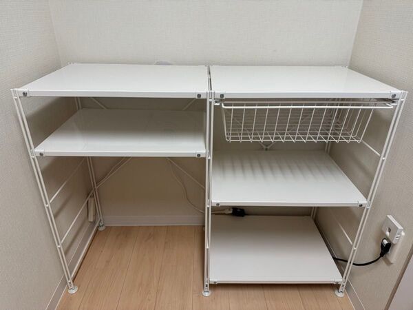 無印良品 スチールユニットシェルフ ライトグレー 収納棚 ラック MUJI