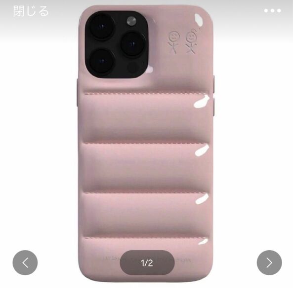 iPhone16Proケース ピンク ダウンジャケット