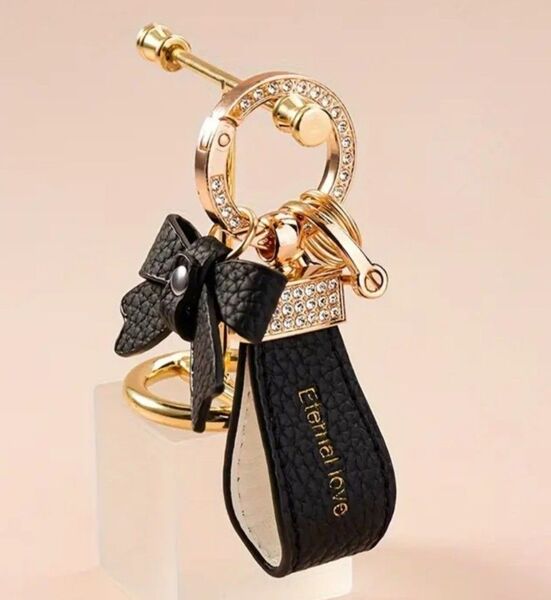 ③新品 高級 上品 リボン キーリング キーホルダー キーチャーム キーケース レザー バッグチャーム ◆検索用 COACH