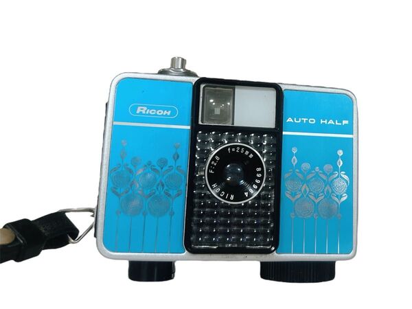 激レア 希少品 RICOH リコー AUTO HALF E オートハーフE ブルー コンパクト フィルムカメラ