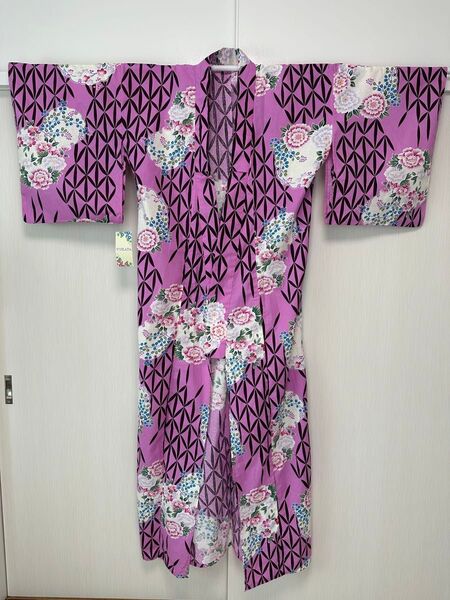 浴衣 花柄 ピンク レディース