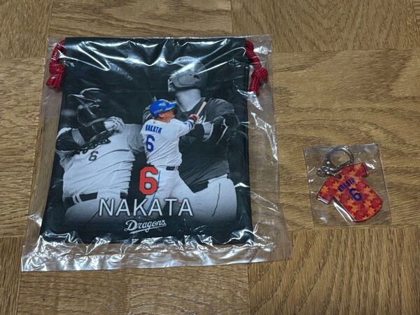 ドラゴンズガチャ 背番号6中田翔選手 きんちゃく キーホルダー 中日ドラゴンズ