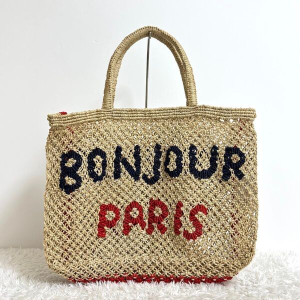 【美品】 ジャクソンズ JUTE トートバッグ ハンドバッグ かごバッグ