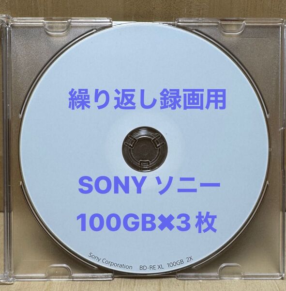 SONY ソニー ブルーレイディスク BD−RE 100GB 繰り返し録画用 中古初期化済み品 3枚セット