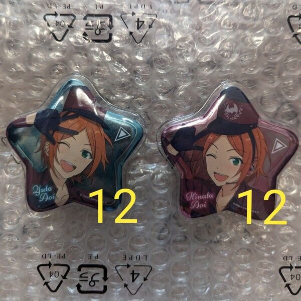 あんスタ 星型缶バッジ 2wink 葵ひなた 葵ゆうた 各12個ずつ 24個セット