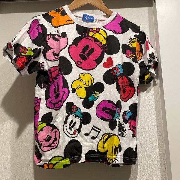 Tシャツ ミッキーマウス 半袖Tシャツ 半袖 150センチ ディズニー ミニー 総柄