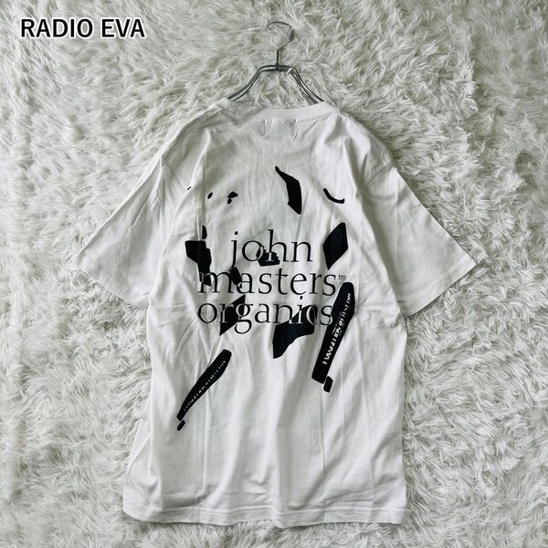 【良品】ラヂオエヴァ RADIO EVA ジョンマスターオーガニック コラボ 半袖Tシャツ グラフィック エヴァンゲリオン L
