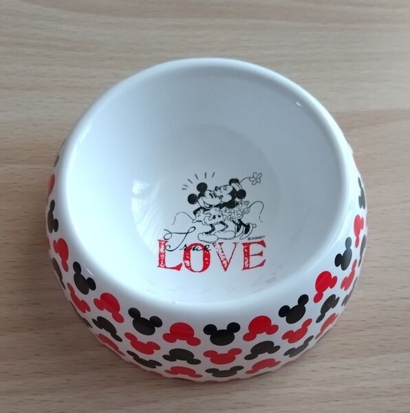 犬 猫 ミッキーのフードボウル ペットボウル ご飯皿 食器 陶器