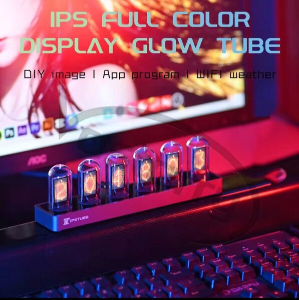 ニキシー管時計 IPSTUBE 灰 / NEXTUBE/Gixie Clock