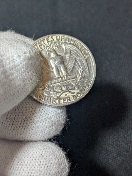 1964年 アメリカ 25セント銀貨 ミントD クォーターダラー