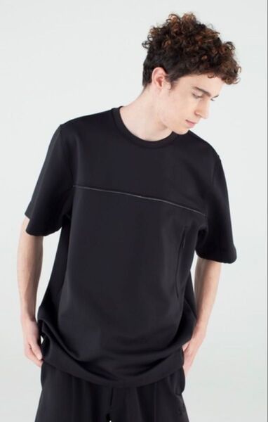 Y-3 ワイスリー M COVER KNIT SHELL SS TEE クルーネック バックロゴT 半袖 Tシャツ