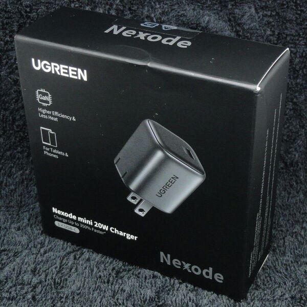 UGREEN Nexode Mini 20W PD 折畳式 USB-C 急速充電器 GaNFastⅡ(窒化ガリウム) 送料無料