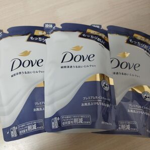 ユニリーバ ダヴ プレミアム モイスチャーケア ボディウォッシュ 詰替330g×3 ボディソープ ミニおりがみ1枚