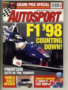 【c6828】98.1.1 AUTOSPORT／F1'98カウントダウン、ゲルハルト・ベルガー、ハインツ-ハラルド・フレンツェン、…