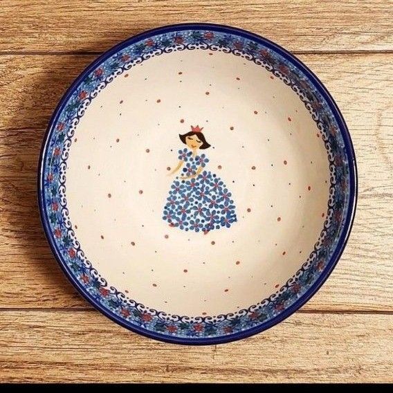 ポーリッシュポタリーポーランド食器◆お姫様ボウルφ17cm_CA0584883X