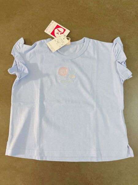 【新品タグ付き】petit main ブルー シェル Tシャツ 100cm